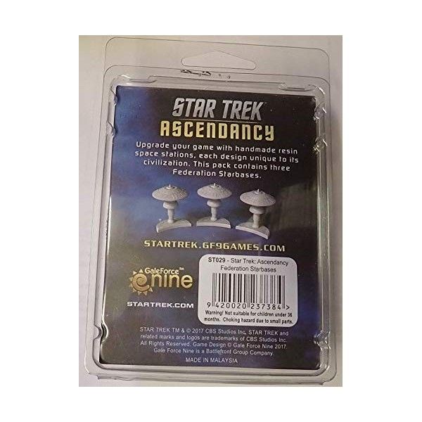 Gale Force Nine gf9st029 Non Star Trek Ascendancy : Federation Star Bases, Jeu