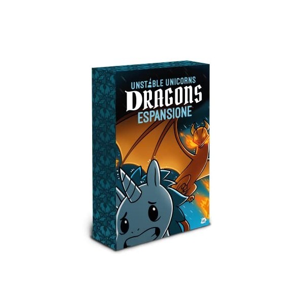 Asmodee, Unstable Unicorns : Dragons, Expansion Jeu de Table, Edition en Italien