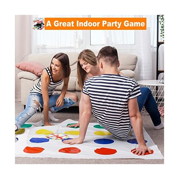 Jeu classique de torsion pour enfants âgés de 6 ans et plus, jeu familial amusant pour 2 joueurs et plus, jeu de tapis de sol