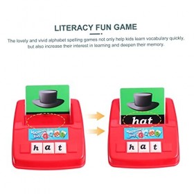 SAFIGLE 1 Ensemble Jouet Anglais Alphabet Jouets Jouet pour Enfants Cartes dapprentissage De Mots Cartes De Jeu De Lettres J