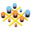 HUAOLAWQ Tic Tac Toe Jeu Pratique Coordination Oeil-Main Big Eat Petit Gobble Jeu Favoriser Linteraction Parent-Enfant Jouet