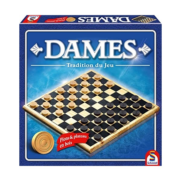 Schmidt - 88104 - Jeu de Plateau - Dames Bois Tradition