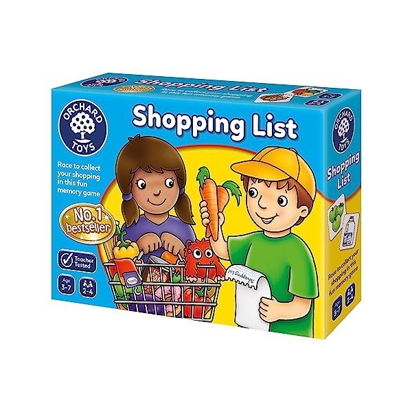 Orchard Toys Shopping List Memory and Matching Pairs Large Card Game, Food Shop & Trolley Snap Cards for Kids Educational Gam