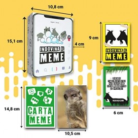 ÏMPRÜM Jeu des Meme en Italien, Cumu Iamu Male , Jeux de table, jeu de société pour adultes, Party Game Italien, 200 cartes p