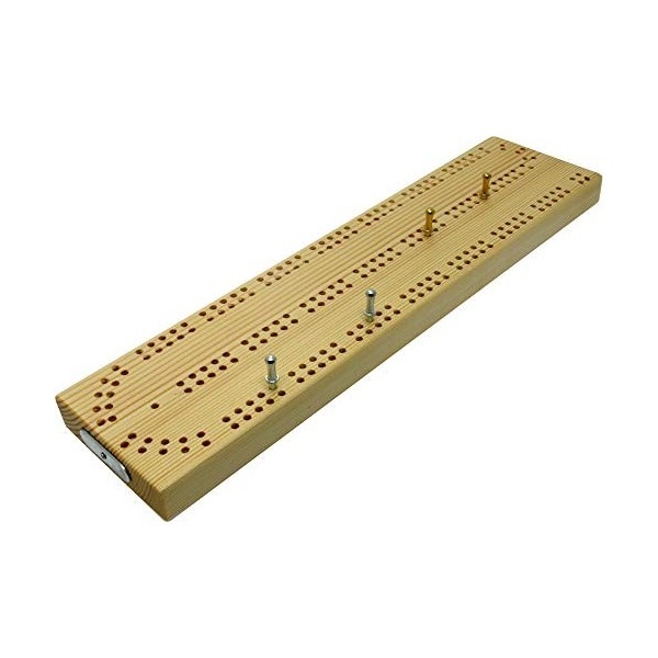 Planche de cribbage britannique en bois à 2 rails continus – 30 cm