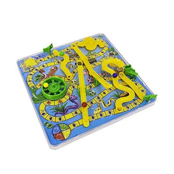 Keenso Jouet de Jeu de société Serpent 3D, Cadeau Amusant pour Les Enfants, Jouet Familial Traditionnel avec échelle Couleur