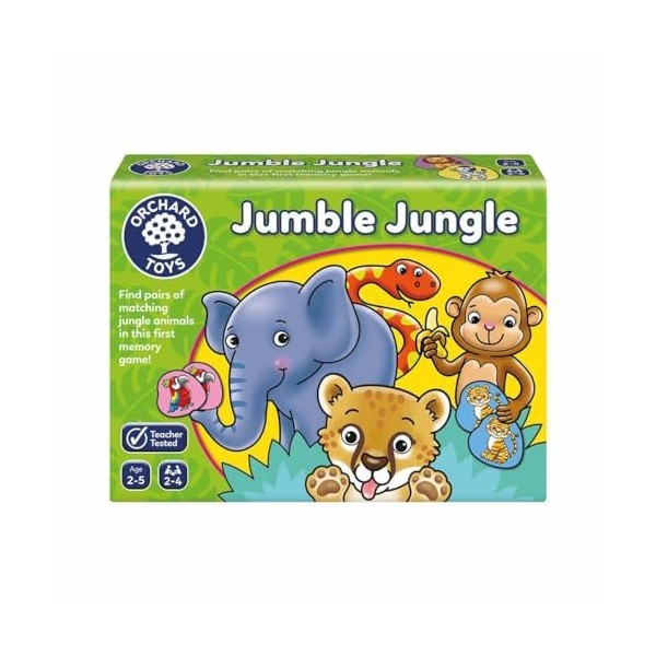 Orchard Toys Jumble Jungle Game, A Fun First Matching Educational Game for Kids Age 2-5.