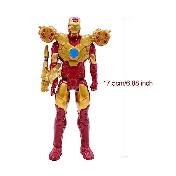 OBLRXM Figurine Iron-Man, Avengers Film Titan Iron-Man, Iron-Man Action Figur, Figurine de Collection Iron-Man de 28 cm, Desi