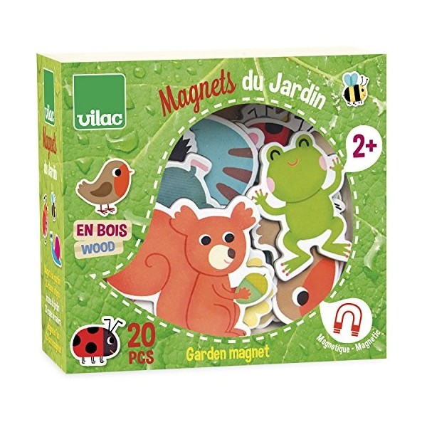 Vilac- Magnets Jungle Michelle Carlslund Jungle-20 Bois-Jouet De Premier Age-A partir de 2 Ans-Décoration des pièces Carlsund