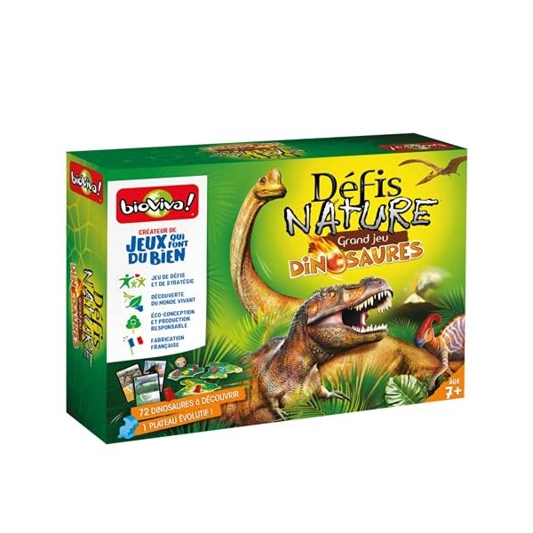 BIOVIVA - Défis Nature - Dinosaures 3 - Jeu de société ludique dès 7 ans - 3280129