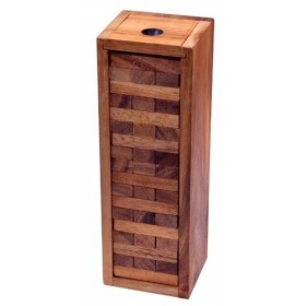LOGOPLAY Tour oscillante GR. S - Hauteur 23 cm - Condo - Tour en Bois - Jeu dadresse - Jeu de société en Bois