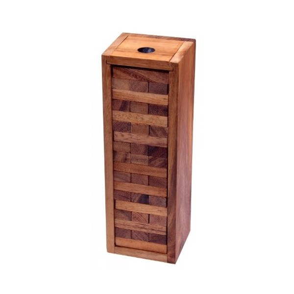 LOGOPLAY Tour oscillante GR. S - Hauteur 23 cm - Condo - Tour en Bois - Jeu dadresse - Jeu de société en Bois