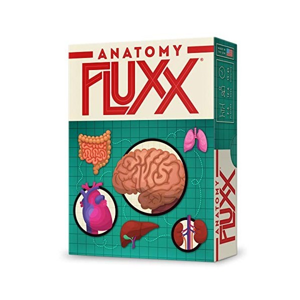 Looney Labs , Fluxx: Anatomy Edition, Family Card Game, Ages 12+, 2-6 Players, 15-45 Minutes Playing Time