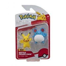 Pokemon Figurine Jouet 5 cm Pikachu & Marill Figure de Combat Nouvo 2023 - sous Licence Officielle Jouet