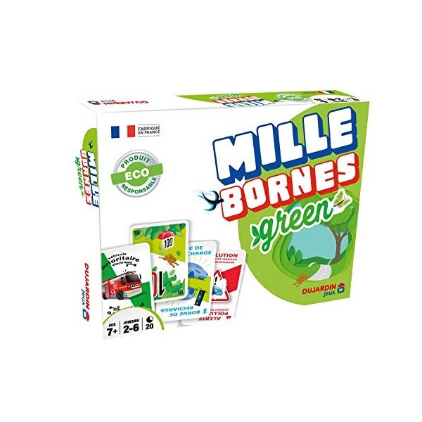 Dujardin - Mille Bornes Green - Jeu de Société - A Jouer entre Amis ou en Famille - Jeu dAmbiance - Se Joue de 2 à 6 Joueurs