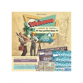 Blue Cocker - Jeu de société - Welcome to Your Perfect Home : Extension 3 Halloween, Lumières de Noël 