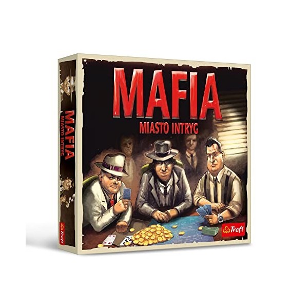 Trefl - Mafia - Cité dintrigue - Jeu de société, Nouvelle Image du Jeu culte, Mafia et Citizen, Jeu Traditionnel pour 9 à 19