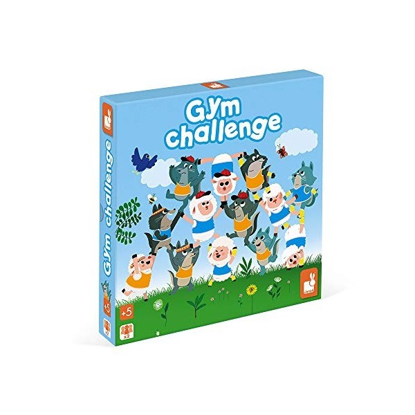 Janod - Gym Challenge - Jeu de Société Enfant en Bois - Jeu dObservation et de Stratégie - Dès 5 ans, J02639