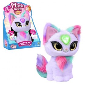 MISTIE SECRETS, Peluche Interactive avec Fonctions électroniques, Parle en français, toi Seul Peut Entendre Ses Secrets, Coeu