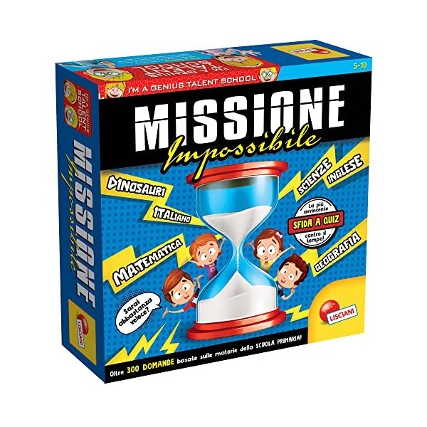 Liscianigiochi- Im a Genius Mission Impossible, Jeu de société des Petits Geni, 97326, Multicolore
