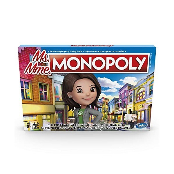 Hasbro - Ms Monopoly Board Game First Game Where Women Make More Than Men English/French 