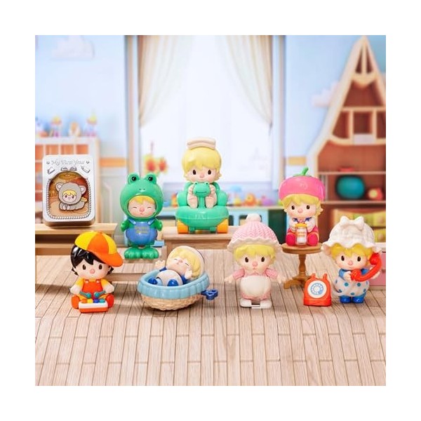 POP MART Sweet Bean Growth Illustration Series-1PC Populaires Figurines Aléatoires Figurines d’Action Figurines de Jouet Figu