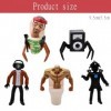 Toilet Statue De Personnages, Jeux ModèLe Personnages PoupéE Lot De 5 Toilettes Figurines pour Les Fans Jeux Jouets pour Enfa