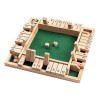 MplehDa Jeu de Plateau en Bois, 4 Joueurs Shut The Box - Jeu de dés mathématiques Traditionnels - Pub Board - Voyage - 4 Joue