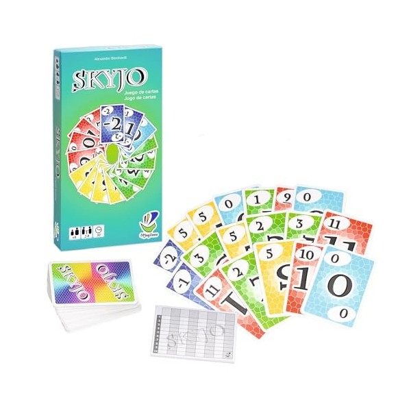 Skyjo Jeu De Societe Famille 8 Ans |Adulte Et Enfant | Jeu De Voyage en Carte 8 Ans Et Plus