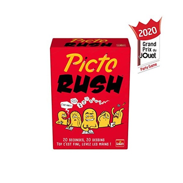 Goliath - Picto Rush - Jeu de Société avec Plateau - Sauras-tu Reconnaître Ton Dessin - Jeu de Dessin - A Jouer en Famille ou