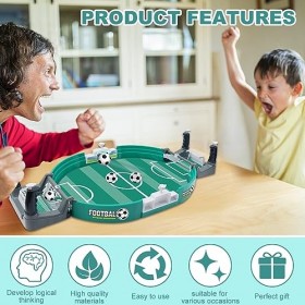 Aoreun Mini Jeu de Baby-Foot, Jeu de Football de Table avec 6 Ballons de Football Jeu de Plateau de Football de Table Jeux de