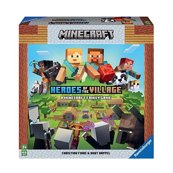 Ravensburger - Minecraft-Heroes of the village - Jeu Famille et Enfant - Coopération et aventure - 2 à 4 Joueurs dès 7 Ans -