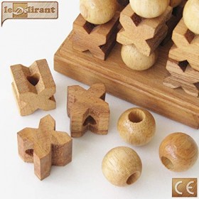 TIC TAC TOE 3D - pour 2 joueurs à partir de 6 ans - Jeu de société familial en bois massif et aux normes CE, marque française