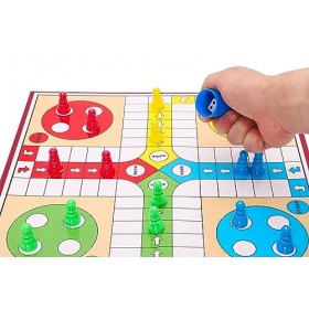 Toyland® Jeu Ludo 20 pièces avec Plateau Pliable et boîte de Rangement - Jeux de société familiaux Traditionnels - 3 Ans et P
