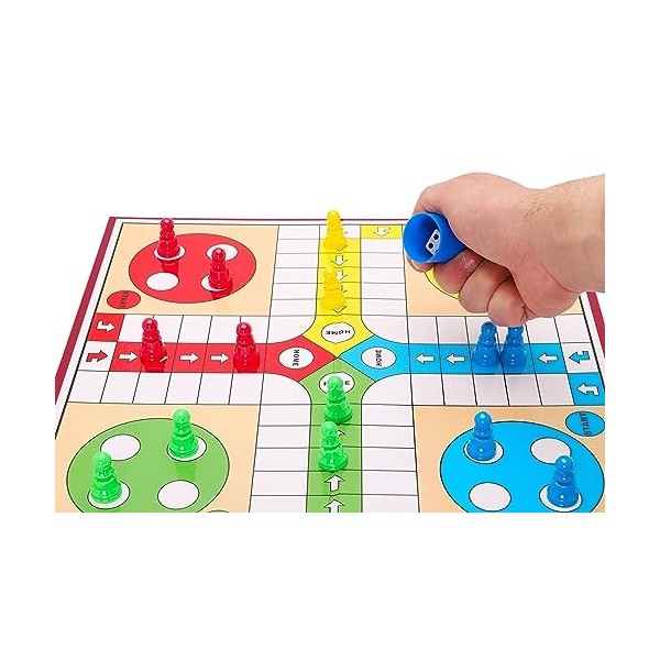 Toyland® Jeu Ludo 20 pièces avec Plateau Pliable et boîte de Rangement - Jeux de société familiaux Traditionnels - 3 Ans et P