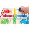 Toyland® Jeu Ludo 20 pièces avec Plateau Pliable et boîte de Rangement - Jeux de société familiaux Traditionnels - 3 Ans et P