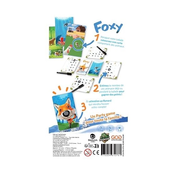 Blackrock Games Foxy - Jeu de société - Jeu de mémoires & dobservation - Simple et Accessible - Jeu 8 Ans et Plus - - La Boi