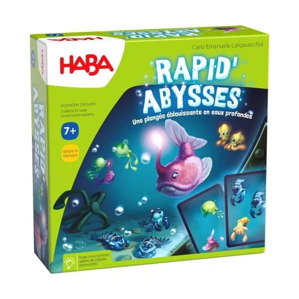 HABA Rapid Abysses société Enfant et Adulte-Un Jeu dobservation et de rapidité-7 Ans et Plus-Petit format-307019, 307019, Co