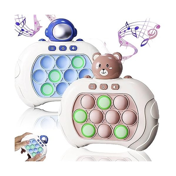 Console de Jeu Quick Push Bubbles,Jeu Pop Puzzle de Light Bouton,Pop it Puzzle Game Machine,Quick Push Game,Jeu de Coordinati