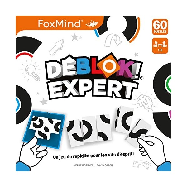 Asmodee- Foxmind | Déblok Expert société | Jeu dambiance | A partir de 8 Ans | 2 à 4 Joueurs | 20 Min, FOXMATMA02FR