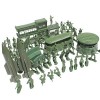 Uposao 90Pcs Soldat Militaire Modèle Jouet Ensemble, Militaire en Plastique Jouet Soldats Hommes Chiffres Jouet Militaire Fig