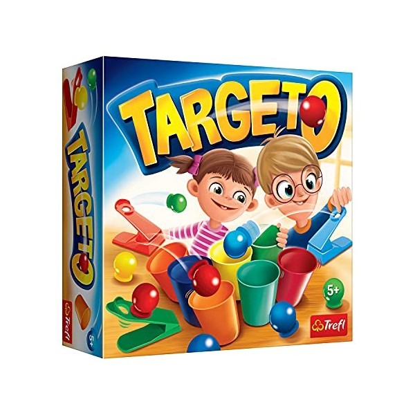 Trefl, Targeto Jeu Familial de tir à la catapulte Jeu de société pour Adultes et Enfants à partir de 5 Ans Targeto