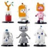 LGQHCE Lanky Mini Figurines Set, 6 Pcs Mini Thème Statue Jouets, PVC Anime Modèle Décorations, Figurine Voiture Décoration de