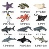 OBLRXM Jouets d’Animaux Marins, 12 Pièces Jouets Réalistes Vie sous La Mer Figurine Bain Jouets pour Enfant Eductif, Figurine