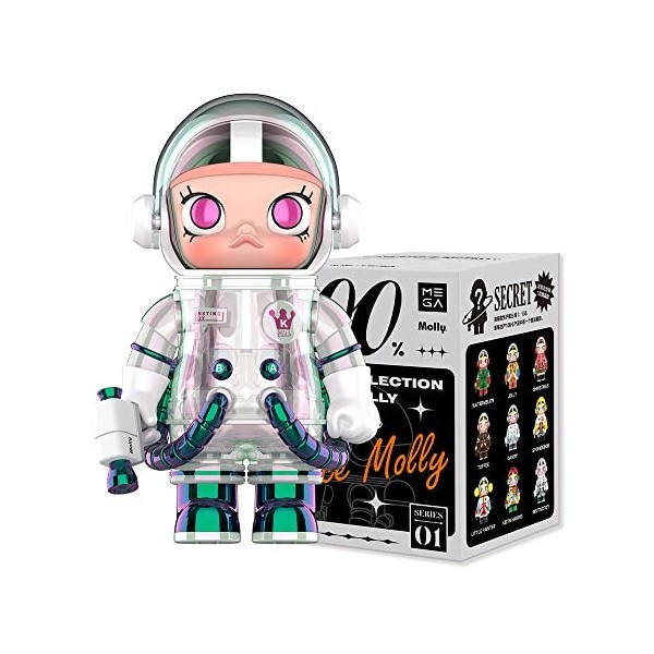 POP MART Mega Space Molly 100% Series-1PC Populaires Figurines Aléatoires Figurines d’Action Figurines de Jouet Figurines à C