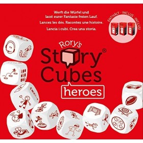 Asmodee Italia- Rorys Story Cubes Heroes Le Jeu de Table pour raconter des Histoires, Couleur, 8087