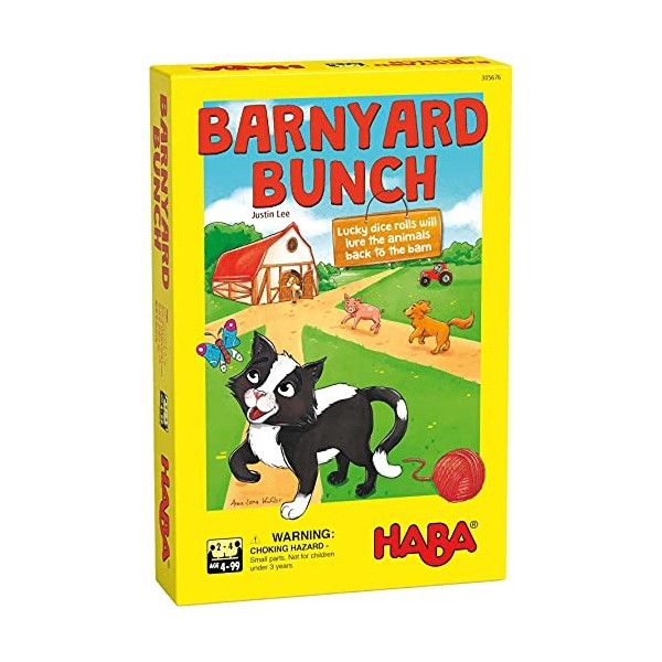 HABA Barnyard Bunch Jeu de course à dés coopératif pour enfants de 4 ans et plus fabriqué en Allemagne 