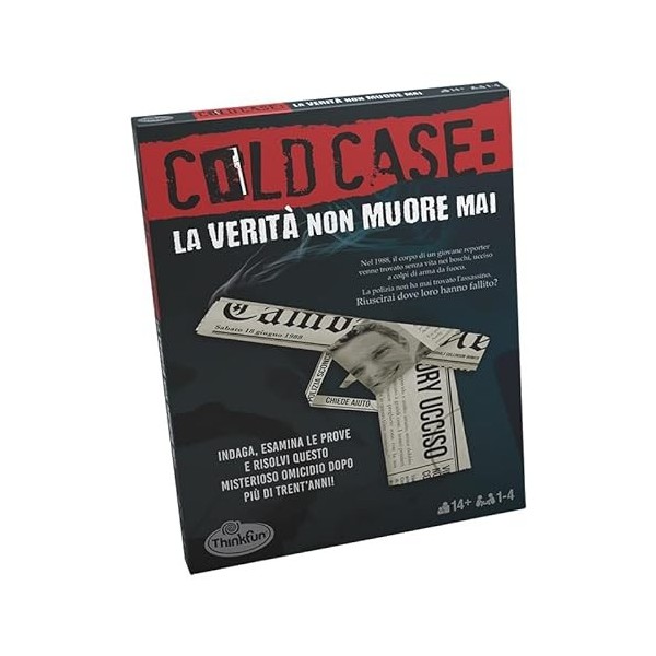 Think Fun - Cold Case 1, La vérité ne Meurt jamais, Version Italienne, 1-4 Joueurs, âge recommandé 14+, 76466 2, Multicolore