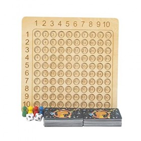 MagiDeal Math Multiplication Blocks Board Jouets en Bois Times Table Plateau Board Toddlers