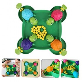 Toyvian 1 Jeu Jeu De Société Pacman Jeu Amusant en Famille Jeu De Tortue Mangeant des Perles Jeu De Perles en Bois Jeu De Soc
